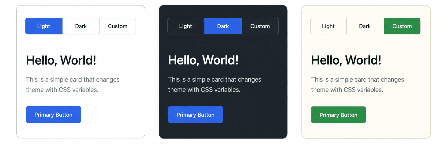 Theme Switcher with CSS Variables